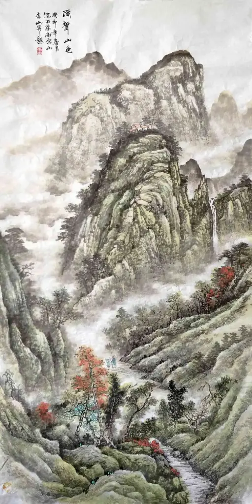 [106] Sounds of a Stream and Mountain Scenery (Xi Sheng Shan Se) East Asian Landscape Painting